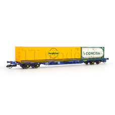Kontejnerový vůz Touax KFA se dvěma kontejnery (1x 20´+1x 40´), VI. epocha, TT, Hornby TT6031 Kontejnerový vůz Touax KFA se dvěma kontejnery (1x 20´+1x 40´), VI. epocha, TT, Hornby TT6031