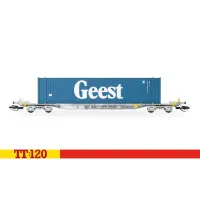 Kontejnerový vůz Sffgmss IFA s kontejnerem GEEST, TOUAX, VI. epocha, TT, Hornby TT6033