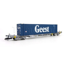 Kontejnerový vůz Sffgmss IFA s kontejnerem GEEST, TOUAX, VI. epocha, TT, Hornby TT6033