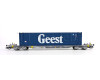 Kontejnerový vůz Sffgmss IFA s kontejnerem GEEST, TOUAX, VI. epocha, TT, Hornby TT6033