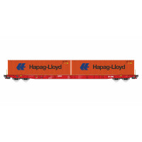 Kontejnerový vůz Sggnss RailCargo se dvěma kontejnery Hapag Lloyd, VI. epocha, H0, IGRA MODEL 96010094