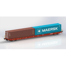 Kontejnerový vůz Sggnss Rail Cargo se dvěma kontejnery – Nacco Maersk + Tex, VI. epocha, H0, IGRA MODEL 96010114 Kontejnerový vůz Sggnss Rail Cargo se dvěma kontejnery – Nacco Maersk + Tex, VI. epocha, H0, IGRA MODEL 96010114