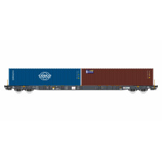 Kontejnerový vůz Sggnss-XL IGS Cargo se dvěma kontejnery – Cosco + Beacon, VI. epocha, H0, IGRA MODEL 96010101