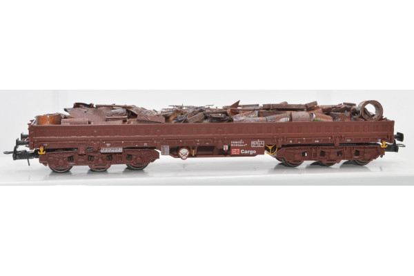 Nízkostěnný vůz Samms-u 454, DB Cargo, ložený šrotem, V. epocha, H0, NPE 22950