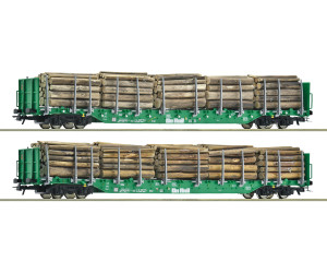 Set dvou klanicových vozů s nákladem dřeva, OnRail, VI. epocha, H0 Roco 6600319