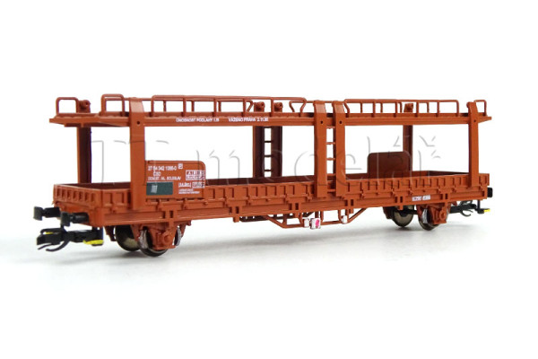 Vůz Npp/Leks na přepravu aut, ČSD, IV. epocha, TT, BuBiModel tt40160 Vůz Npp/Leks na přepravu aut, ČSD, IV. epocha, TT, BuBiModel tt40160