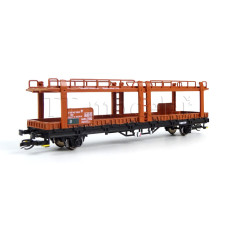 Vůz Npp/Leks na přepravu aut, ČSD, hnědo-černý, IV. epocha, TT, BuBiModel tt40163