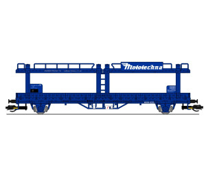 Vůz Npp/Leks na přepravu aut, ČSD, Mototechna, modrý, IV. epocha, TT, BuBiModel tt40161