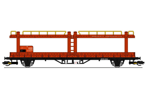 Vůz Npp/Leks na přepravu aut, ČSD, hnědo-černý, IV. epocha, TT, BuBiModel tt40163