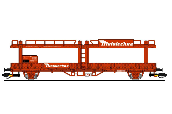 Vůz Npp/Leks na přepravu aut, ČSD, hnědý, IV. epocha, TT, BuBiModel tt40164