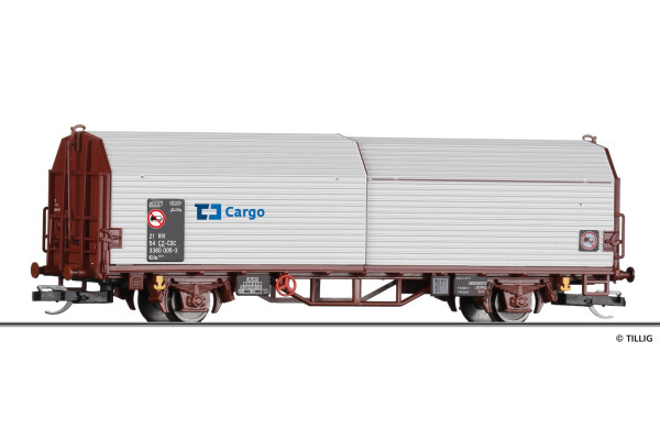 Vůz s posuvnými stěnami Kils, ČD Cargo, VI. epocha, TT, Tillig 14864 Vůz s posuvnými stěnami Kils, ČD Cargo, VI. epocha, TT, Tillig 14864