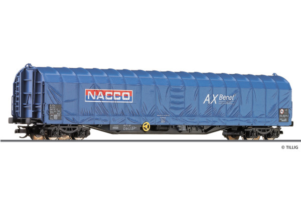 Vůz s odsuvnou plachtou Rils, "NACCO", ŽSR, V. epocha, REEDICE, TT, Tillig 502579 Vůz s odsuvnou plachtou Rils, "NACCO", ŽSR, V. epocha, REEDICE, TT, Tillig 502579