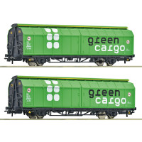Set dvou vozů s posuvnými stěnami Hbillns-v, Green Cargo, VI. epocha, H0, Roco 6600114