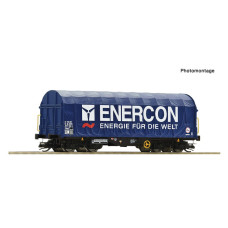 Vůz Shimmns s posuvnou plachtou, Enercon, VI. epocha, TT, Roco 6680061 Vůz Shimmns s posuvnou plachtou, Enercon, VI. epocha, TT, Roco 6680061