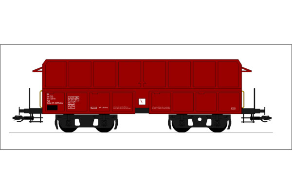 Model výsypného vozu Wa, ČSD, IV. epocha, TT, BubiModel 40150