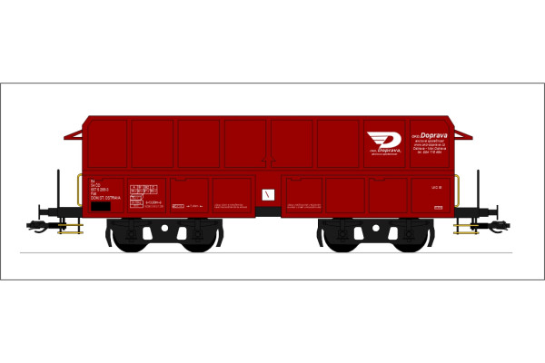 Model výsypného vozu Wa, ČD (OKD DOprava), V. epocha, TT, BubiModel 40151