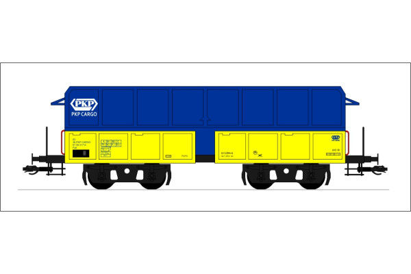 Model výsypného vozu Wa, PKP Cargo, VI. epocha, TT, BubiModel 40153