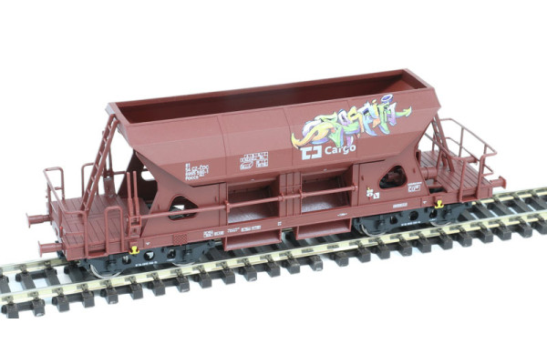 Samovýsypný vůz Faccs, ČD Cargo, grafitti, VI. epocha, TT, IGRA MODEL 96500018g Samovýsypný vůz Faccs, ČD Cargo, grafitti, VI. epocha, TT, IGRA MODEL 96500018g