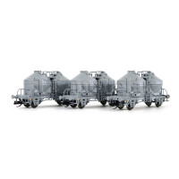 Set tří nádobových vozů Ucs-c 9122 s opravami laku, DR, IV. epocha, TT, DOPRODEJ, Tillig 01058