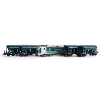 Set nákladního vlaku Sandtransport s elektrickou lokomotivou řady 193, Enercon GmbH, VI. epocha, TT, jednorázová série 2025, Tillig 01094 E Set nákladního vlaku Sandtransport s elektrickou lokomotivou řady 193, Enercon GmbH, VI. epocha, TT, jednorázová série 2025, Tillig 01094 E
