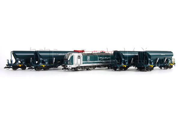 Set nákladního vlaku Sandtransport s elektrickou lokomotivou řady 193, Enercon GmbH, VI. epocha, TT, jednorázová série 2025, Tillig 01094 E