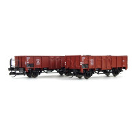 Set dvou otevřených dvounápravových vozů Omm 55, DB, s nákladem uhlí, III. epocha, TT, Tillig 01106 Set dvou otevřených dvounápravových vozů Omm 55, DB, s nákladem uhlí, III. epocha, TT, Tillig 01106