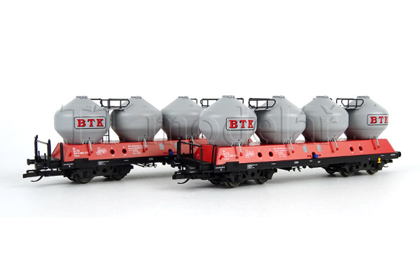 Set dvou vozů na sypké látky Uacs 451.1, „BETONIKA spol. s.r.o." V. epocha, TT, Tillig 01115