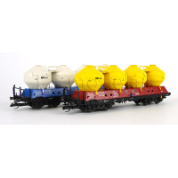 Set dvou vozů na sypké látky Uacs 451.1, „AB Vagon Trans s.r.o." VI. epocha, TT, Tillig 01117