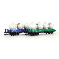 Set dvou vozů na sypké látky Uacs 451.1, „Raj-Wagon Trenčin spol. s.r.o.“, VI. epocha, TT, Tillig 01119