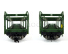 Set dvou vozů DDm pro přepravu automobilů, DR, IV. epocha, TT, Tillig 01135