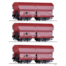 Set tří samovýsypných vozů řady OOt s vyvýšenou korbou, DRG, II. epocha, TT, Tillig 01138