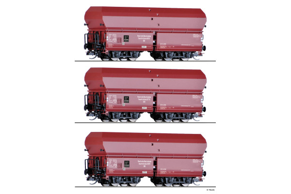 Set tří samovýsypných vozů řady OOt s vyvýšenou korbou, DRG, II. epocha, TT, Tillig 01138