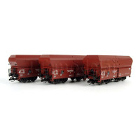 Set tří samovýsypných vozů řady OOt s vyvýšenou korbou, DRG, II. epocha, TT, Tillig 01138 Set tří samovýsypných vozů řady OOt s vyvýšenou korbou, DRG, II. epocha, TT, Tillig 01138