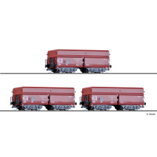 Set tří samovýsypných vozů řady OOt se sníženou korbou, DRG, II. epocha, TT, Tillig 01139