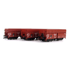 Set tří samovýsypných vozů řady OOt se sníženou korbou, DRG, II. epocha, TT, Tillig 01139
