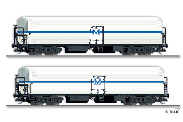 Set dvou chladírenských vozů TTehkor, DR, III. epocha, TT, Tillig 01143