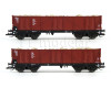 Set dvou otevřených vozů OOmu, DR, ložené dřevěnou kulatinou, IV. epocha, TT, model Galerie Tillig 2026, Tillig 502460