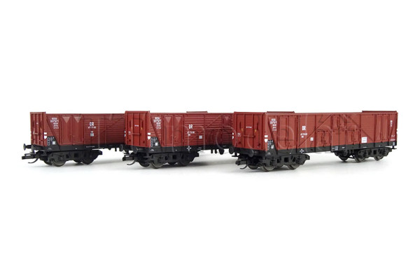 Set tří otevřených vozů OOr "Grundstoff-Industrie-Pendel", 2. díl, III. epocha, TT, Tillig TT Club 2026, Tillig 502799