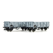 Set dvou otevřených vozů Om "VEB Eisenwerke West", DR, III. epocha, TT, Tillig TT Club 2026, Tillig 502800
