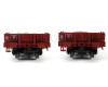 Set dvou plošinových vozů Rmms 3960, s nákladem železničního štěrku, DR, IV. epocha, H0, jednorázová série, DOPRODEJ, Tillig 70070 E