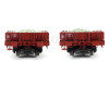 Set dvou plošinových vozů Rmms 3960, s nákladem nového štěrku, DR, IV. epocha, H0, jednorázová série, Tillig 70071 E