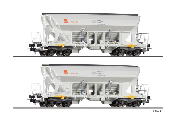 Set dvou výsypných vozů řady Faccns, HVLE, VI. epocha, H0, Tillig 70086