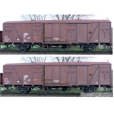 Set dvou krytých vozů Gbgkks, ČSD, IV. epocha, H0, Tillig 70089