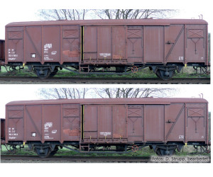 Set dvou krytých vozů Gbgkks, ČSD, IV. epocha, H0, Tillig 70089