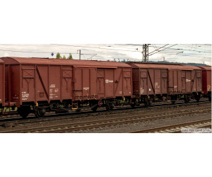 Set dvou krytých vozů Gbgkks 112.0, ČD Cargo, VI. epocha, H0, Tillig 70100