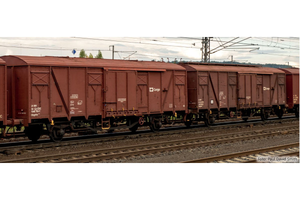 Set dvou krytých vozů Gbgkks 112.0, ČD Cargo, VI. epocha, H0, Tillig 70100