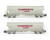 Set dvou vozů pro přepravu obilí, „Transcéréales – ALGECO“, SNCF, IV.–V. epocha, TT, Arnold HN9758
