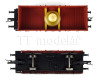 Set tří otevřených vozů ložených zvony, DR, IV. epocha, TT, jednorázová série, Haedl 115514-01