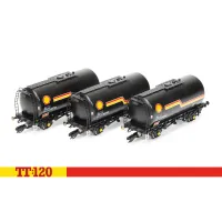 Set tří kotlových vozů TTA 35T Shell, Shell, VI. epocha, TT, Hornby TT6035