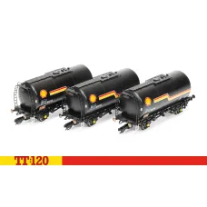 Set tří kotlových vozů TTA 35T Shell, Shell, VI. epocha, TT, Hornby TT6035